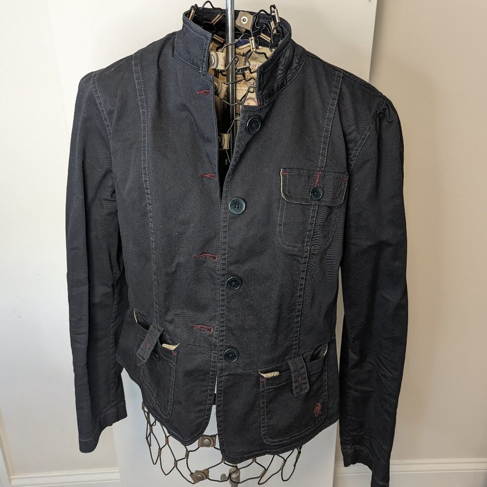 Indigo Palms Denim Jacket (Stretch denim 98/2 cotton / lycra spandex) LARGE